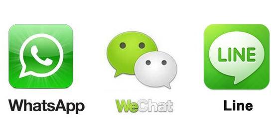 中日美大PK：Line、WhatsApp、WeChat誰更厲害？